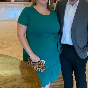 👗🤰Emerald green maternity dress